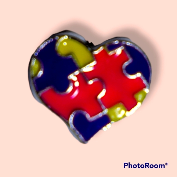 Autism Heart Floating Charm - Picture 1 of 1